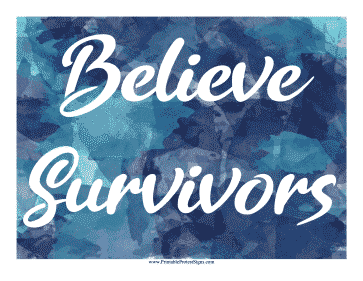 Believe Survivors Protest Sign