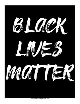 Black Lives Matter Protest Sign