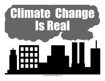 Climate Change Is Real Protest Sign