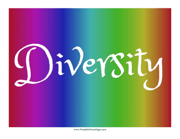 Diversity Rainbow Protest Sign