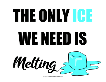ICE Melting Protest Sign