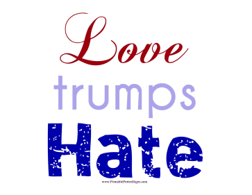 Love Trumps Hate Protest Sign