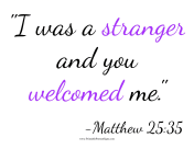 I Was A Stranger